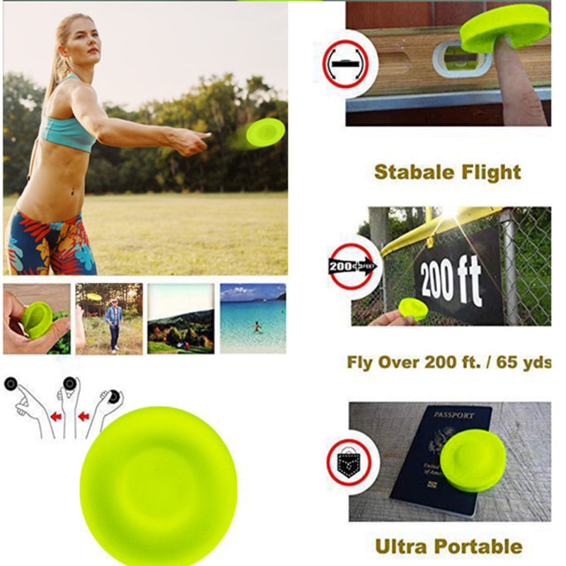 Pocket Flexible Zip Chip Flying Disc Mini Freesbee Boomerang Hand Throwing Outdoor Toys Games For Kids Adult Educational toys