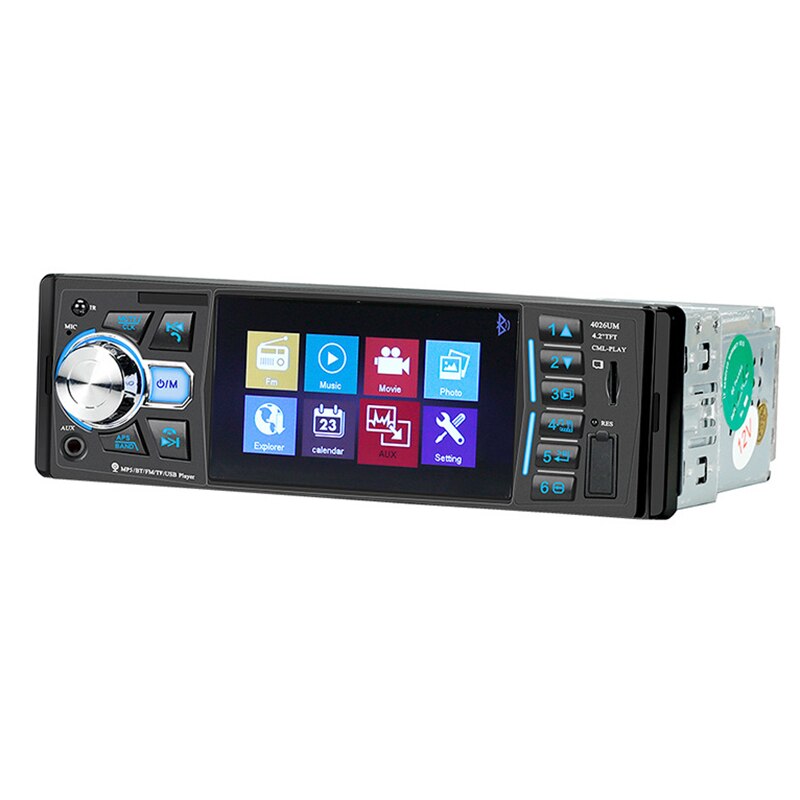 1 Din Autoradio Speler Bluetooth In-Dash Hd Multimedia Speler Steering 4.2Inch Auto MP5 Video Speler Met camera 4026UM
