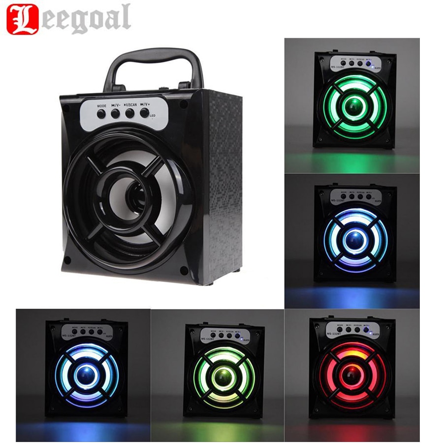 MS-132BT Big Portable Bluetooth Wireless Speaker Bass Powerful Subwoofer Outdoor Music Playing Box USB LED TF FM Radio Speaker