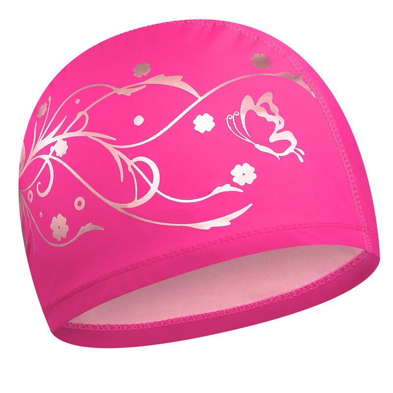 Pu-coating badmuts dames badmuts heren badmuts duiken surfen zwembad baden scuba onderwatervissen zeilmuts zwemtulband: 03 rozenrood