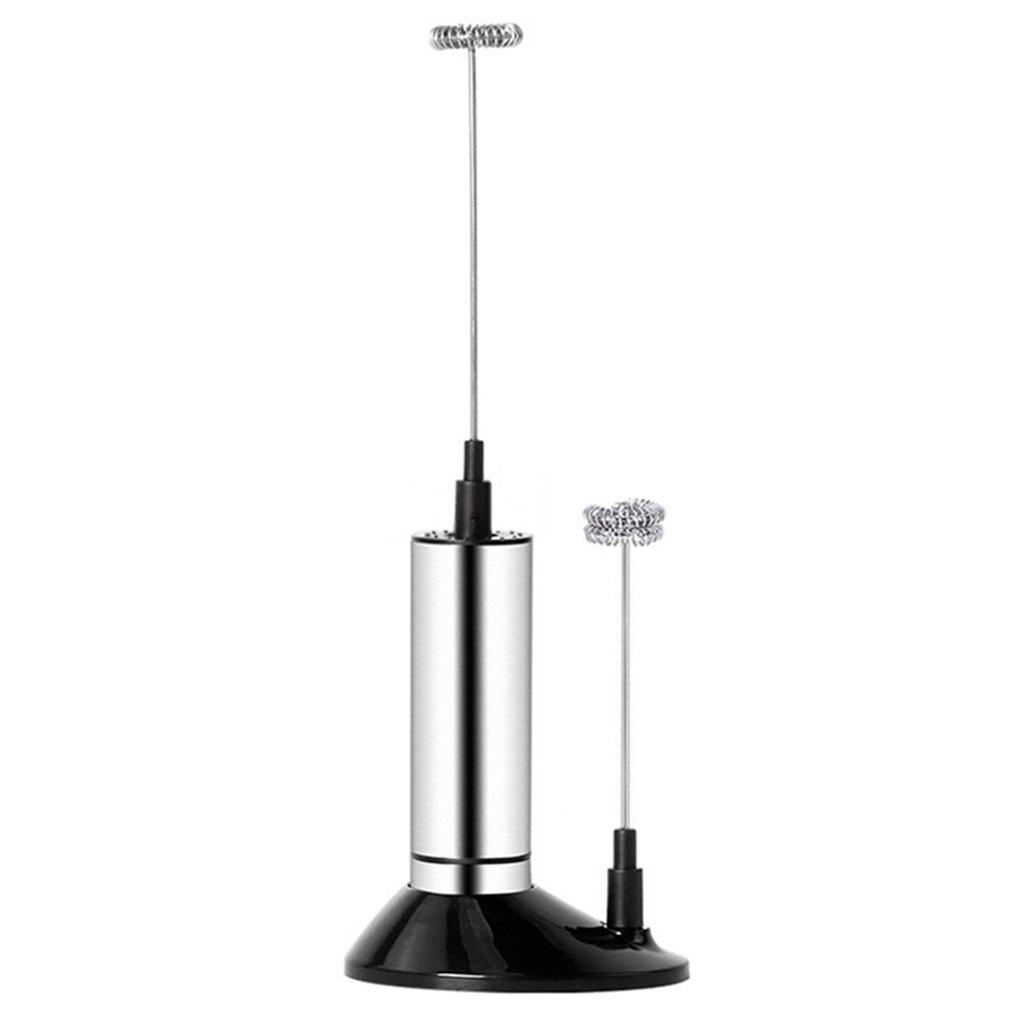 Elektrisk mjölkskummare visp handmjölkskummare köksblandare för kaffe cappuccino äggvispare dryckesblandare med stativ