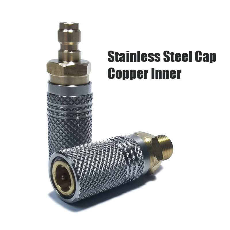 Presa adattatore a sgancio rapido per ricarica morbida HPA ad aria estesa 1/8BSPP(G1/8) Accessori per capezzoli maschi da 8 mm