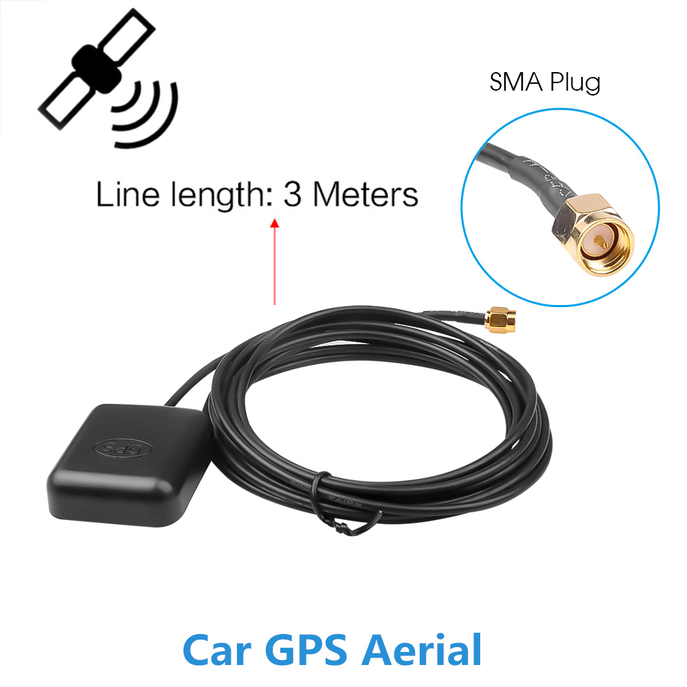 Sma auto locator signalforstærker modtager bil gps antenne navigation positioner antenne 1575.42 mhz sort 5v for de fleste biler