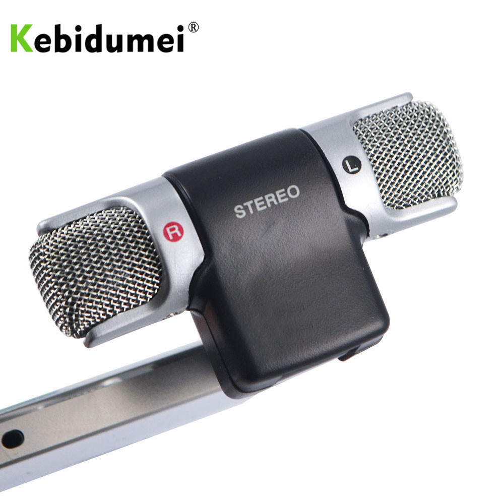KEBIDUMEI Mini Mic Digitale Stereo Microfoon Digitale Mic adapter 3.5mm Jack voor PC Laptop Notebook Draagbare