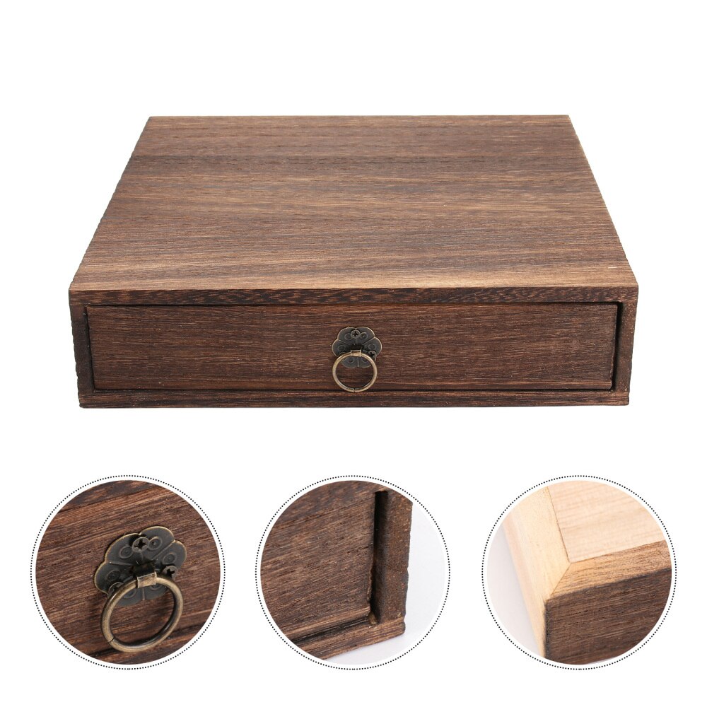 1 Set of Wood Tea Box Tea Chest Box Drawer Tea Box Wood Storage Tea Cake Drawer