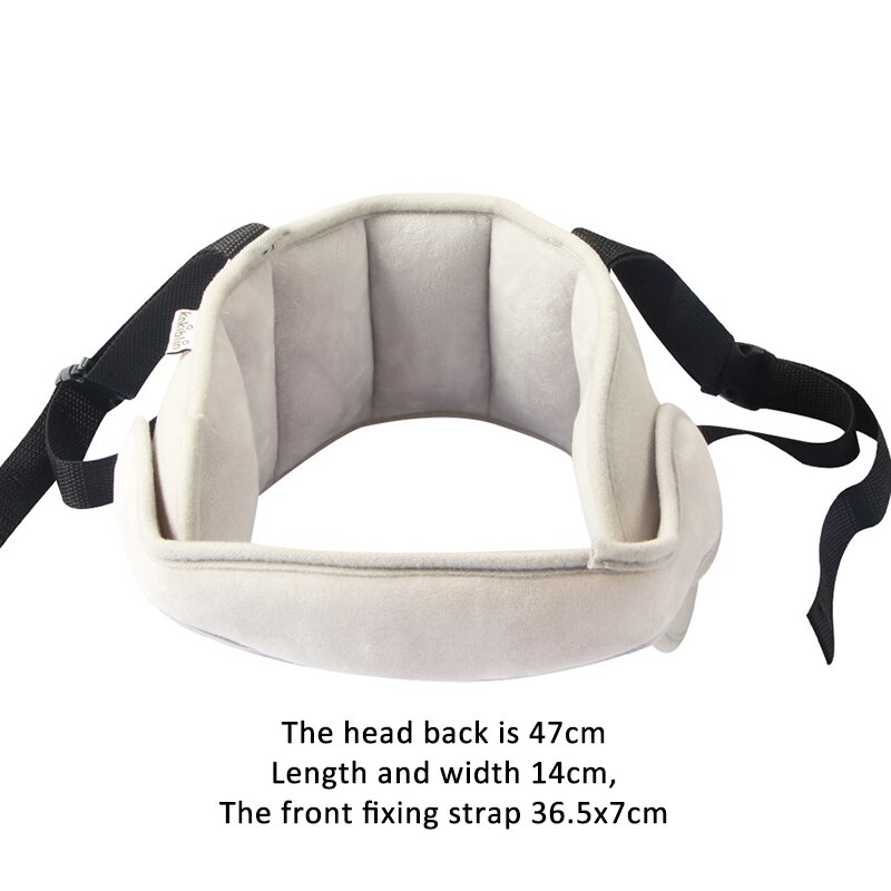 1 stk baby børn justerbar bilsæde sovepude til baby børn nakkestøtte fast hovedstøtte sikkerhed sovepuder: Ren grå