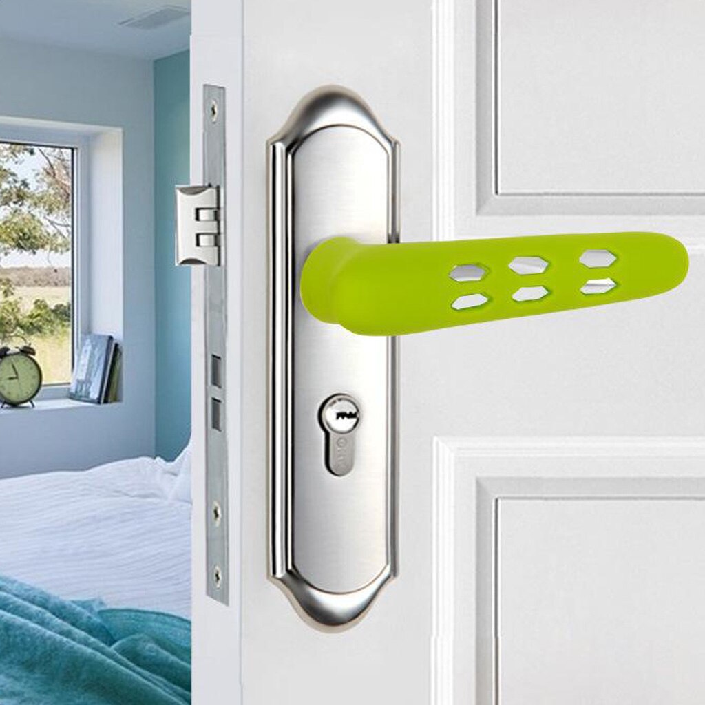 Room Door Handle Silicone Anti Collision Static Cover Guard Sleeve