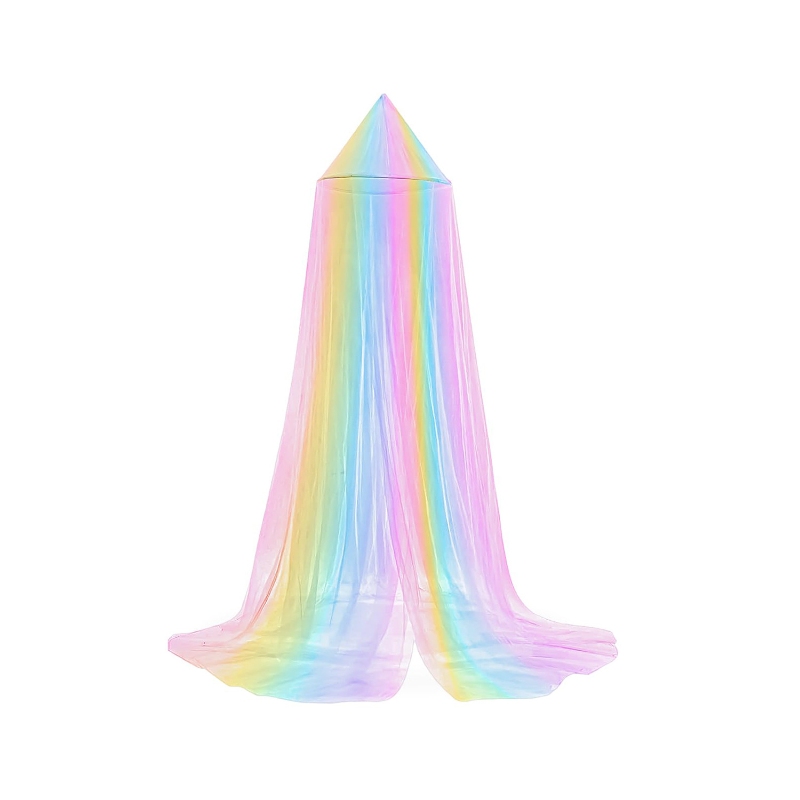 Rainbow Bed Canopy Polyester Mosquito Net Princess Bed Curtains from Ceiling Bedroom Decor for Girls: Default Title