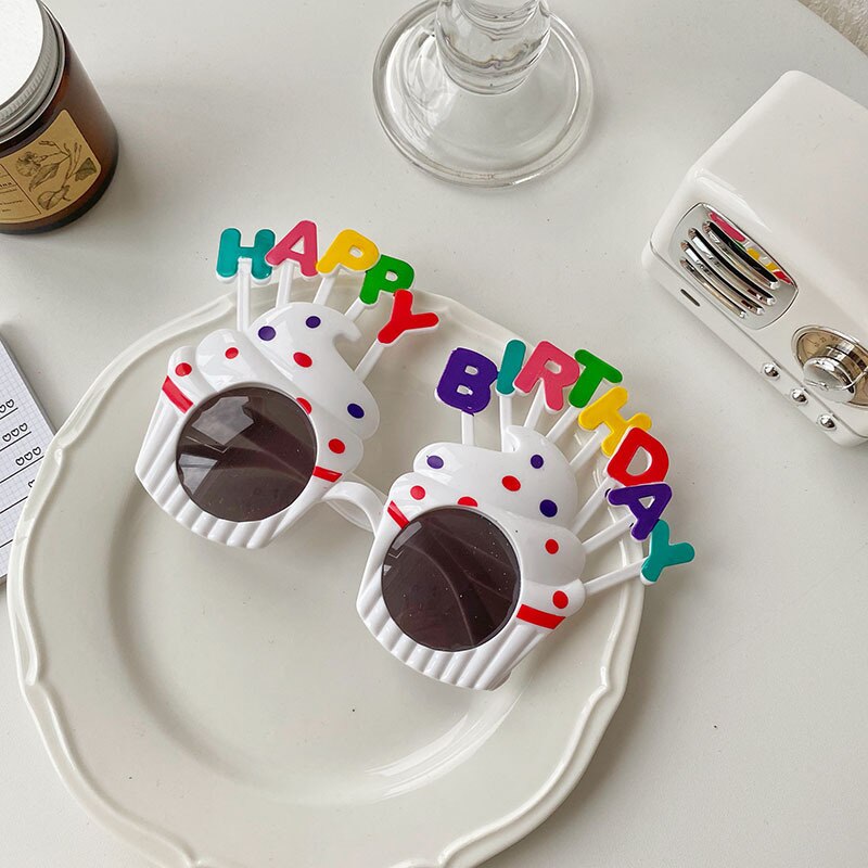 Geburtstag Party Sonnenbrille, Lustige Glückliche Geburtstag Gläser tropisch Phantasie Kleid Gefälligkeiten Spaß Geburtstag Party Foto Verkaufsstand Requisiten Supplie