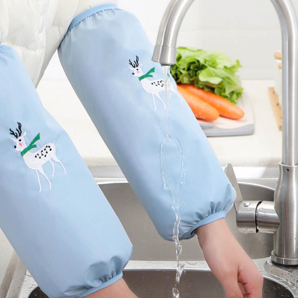 Manchons de cuisine imperméables pour femmes, 1 paire, adorables manchons de cuisine légers résistants à la saleté