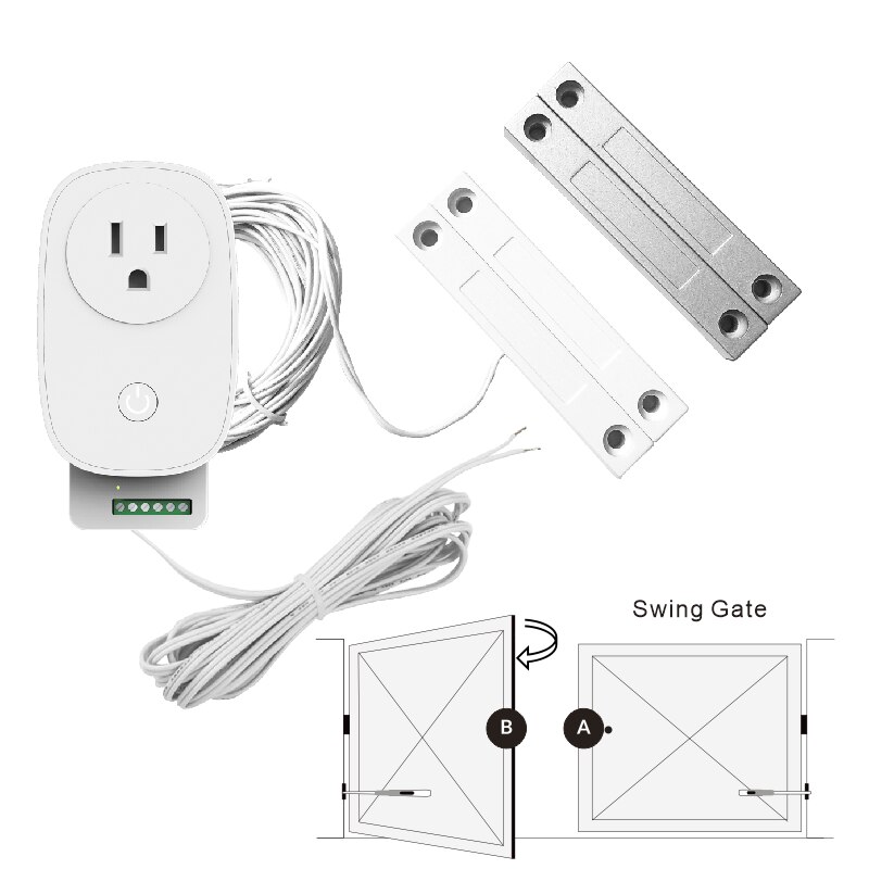 Tuya WiFi Garage Door Opener for Car Garage Door Controller APP Smart Remote Control Voice Control Works with Alexa Google IFTTT