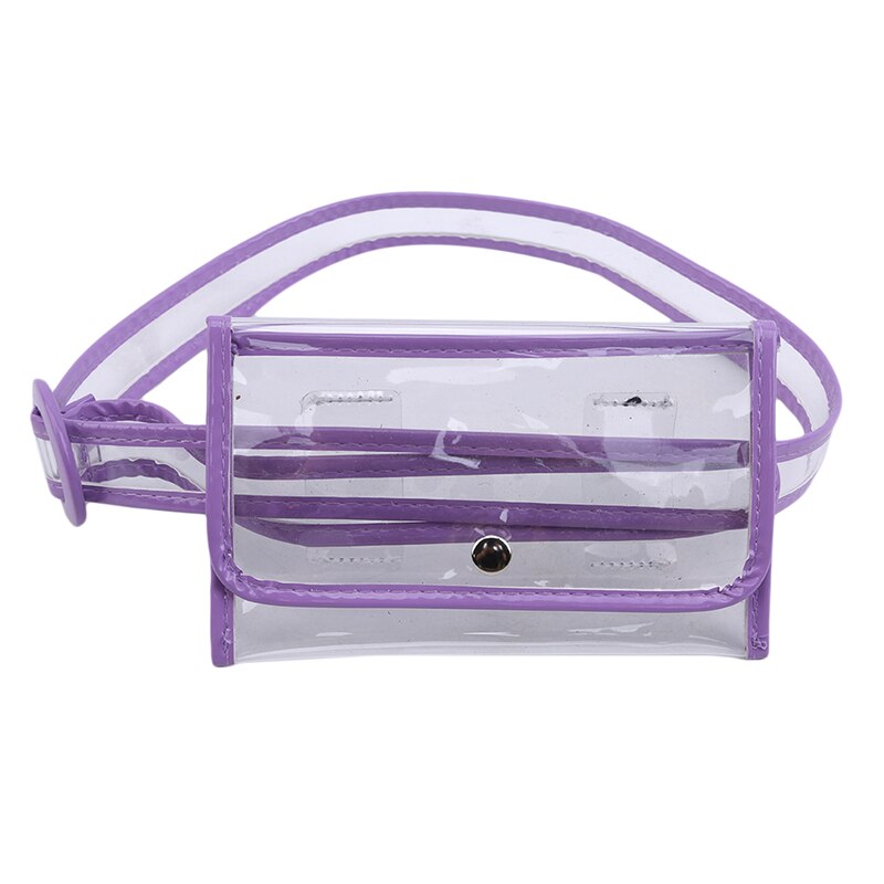 Durchsichtige strandgürtel-bauchtaschen für damen, sommer, 2022 pvc-hüfttaschen für damen und mädchen, transparente jelly-brusttaschen: Lila