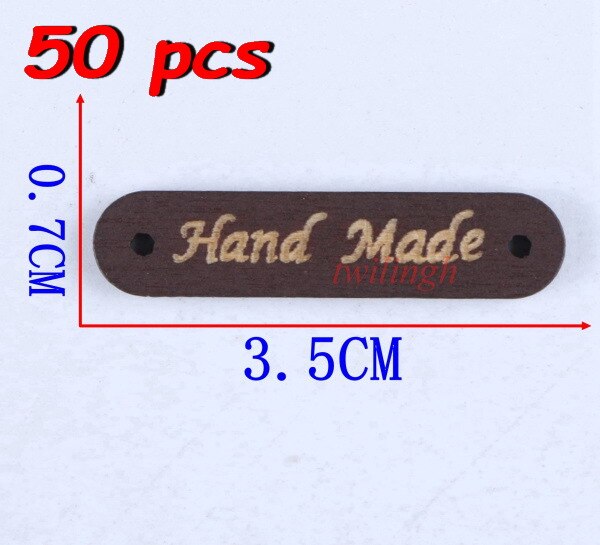 twilingh 50Pcs Natural Color Wooden Buttons Handmade Letter Love 2 Holes: shape 6 50pcs