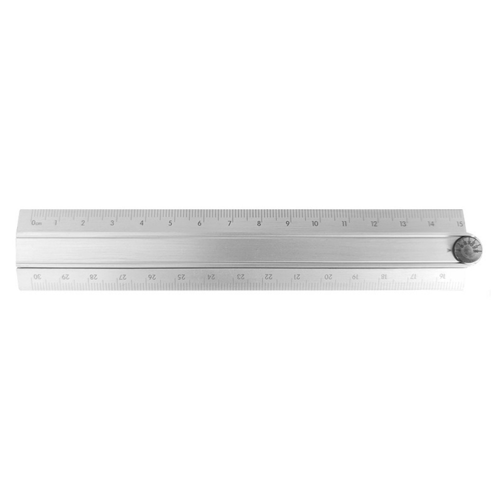 Regla plegable de estilo Simple, regla de papelería de Metal creativa de 15cm y 30cm, herramienta de medición de dibujo para estudiantes plegable de aleación de aluminio: Azul marino