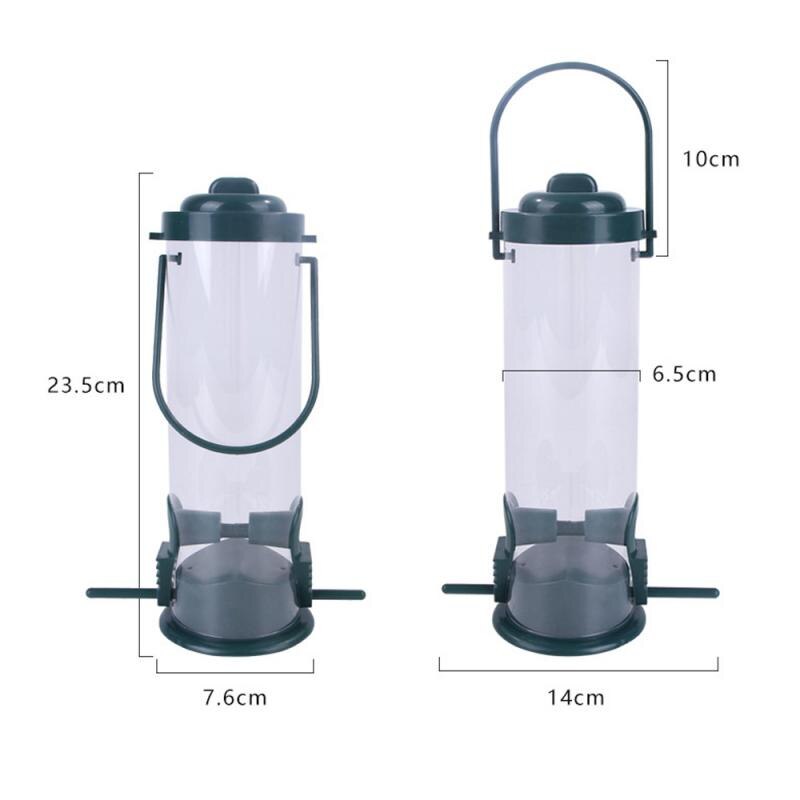 Portable Bird Feeder Outdoor Bird Feeding Tube Hanging Wild Birds Feeder Park Garden Birds Feeder Supplies Garden Tree Container