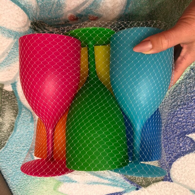 Copas de copa de vino de plástico de , 6 unidades por juego, copas para cóctel, copas para champán escarchado de colores, vasos para , Picnic, Bar, bebidas, copas