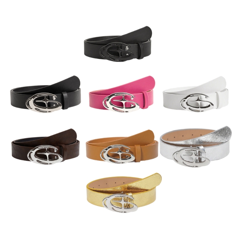 Corrente cintura fina simples fivela redonda para mulheres casual usar cinto decorativo cinto magro vestido jóias