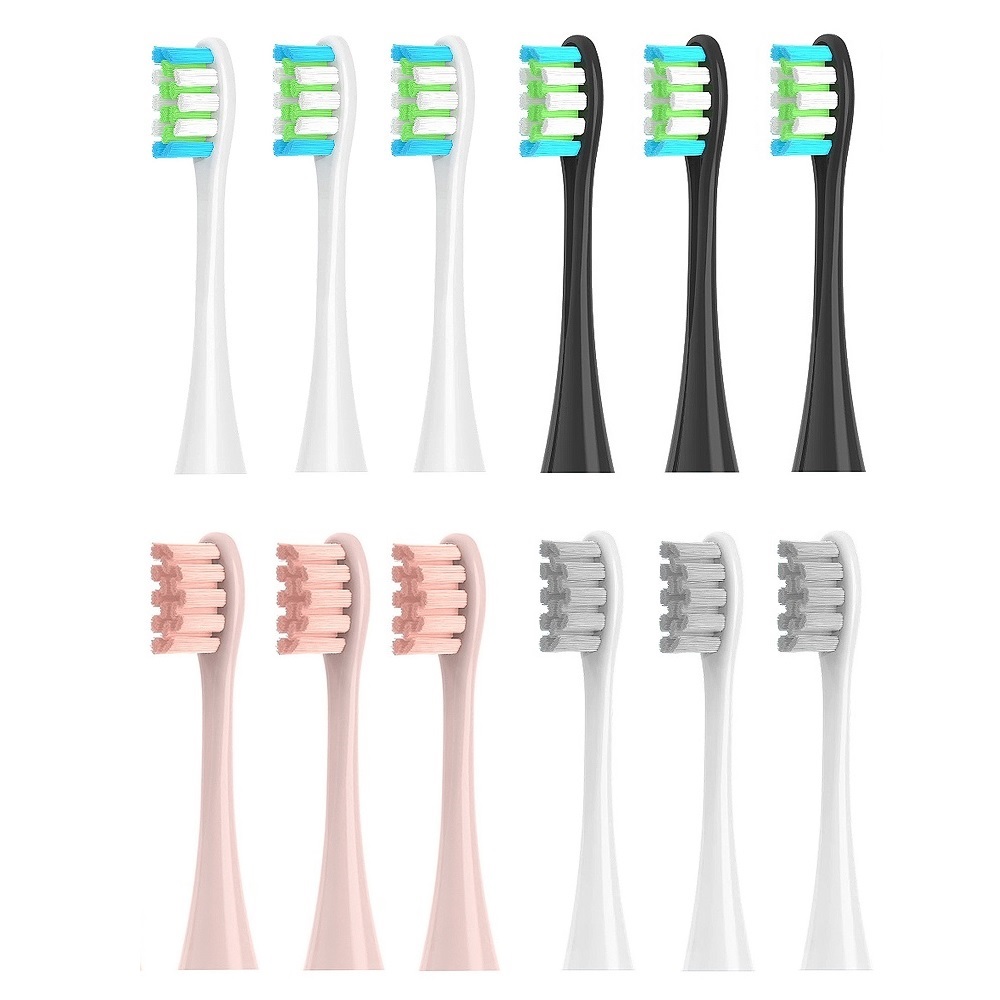 12 unids/set de cabezales de repuesto de cepillo de dientes eléctrico sónico para Oclean X/ X PRO/ Z1/ F1/ One/ Air 2/ SE DuPont boquillas de cerdas: Rojo