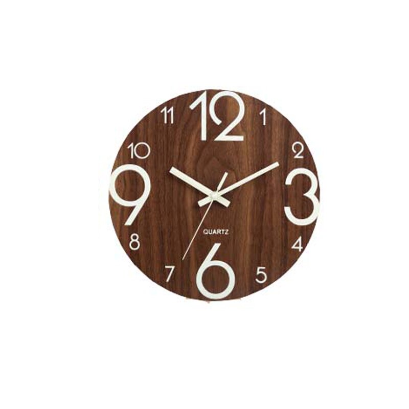 Horloge murale suspendue en acrylique 3D, silencieuse et moderne, avec chiffres numériques, lueur sombre, bricolage: C