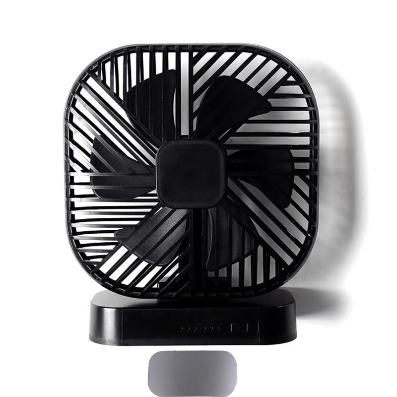 Magnetische Usb Ventilator Usb Of Aa Batterij Aangedreven Bureau Ventilator Met 3 Speed Timing Functie: black Magnetic