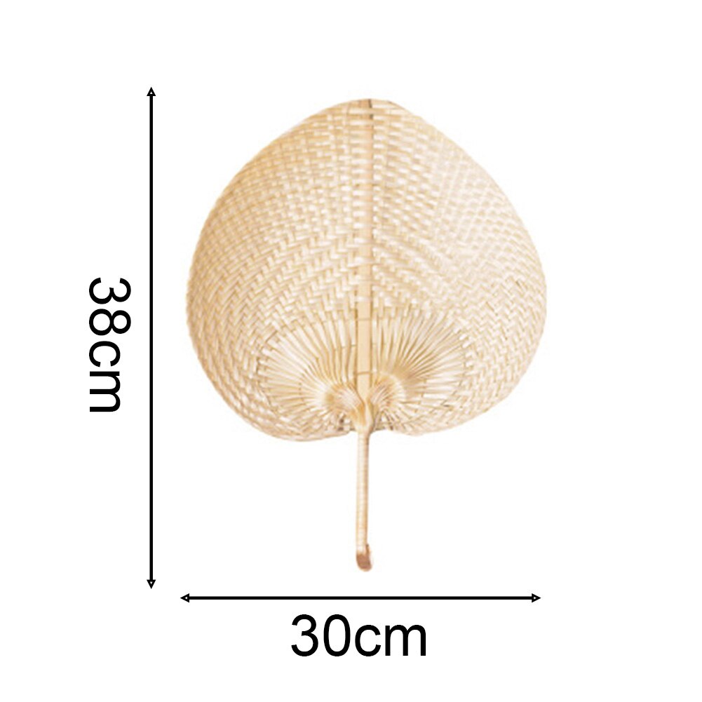 Muggenmelk Hand Fans Pure Handgemaakte Diy Hart Vormige Bamboe Geweven Fan Zomer Cooling Fan Chinese Stijl Hand Ventilator