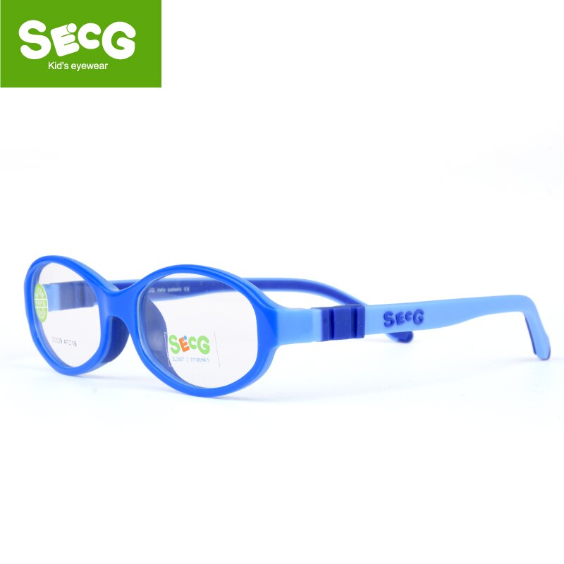 SECG Round Cute Children Glasses Frame Optical Myopia Glasses for Sight Kids Flexible Soft Spectacle Frame No Screw Eyeglasses