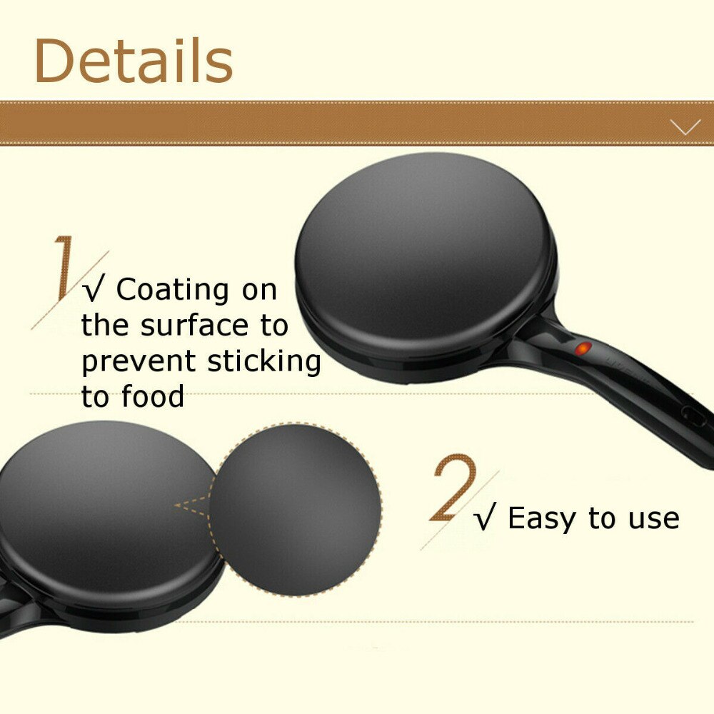 Electric Crepe Maker Pizza Pancake Machine Non-stick Griddle baking pan Cake machine kitchen cooking tools
