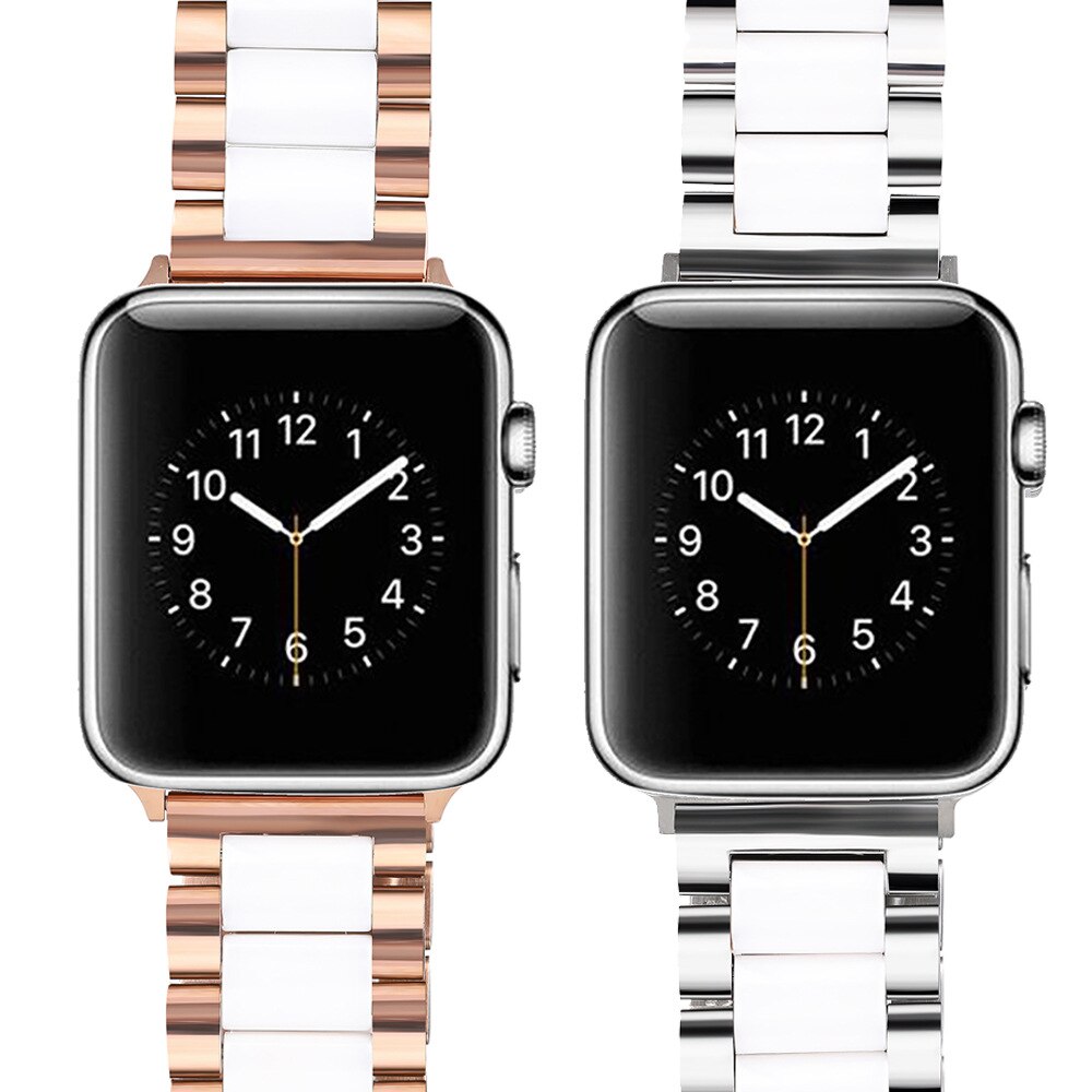 Bracelet en céramique pour Apple Watch, Bracelet en acier inoxydable, luxueux, pour Apple Watch, 5 4, 38mm, 42mm, 40mm, 44mm, iWatch, 5 4 3 2 1