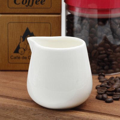 Tarro de cerámica para condimentos, recipiente para crema, taza, vajilla, utensilios de cocina blancos, jarra para azúcar, crema y leche: L(no handle)