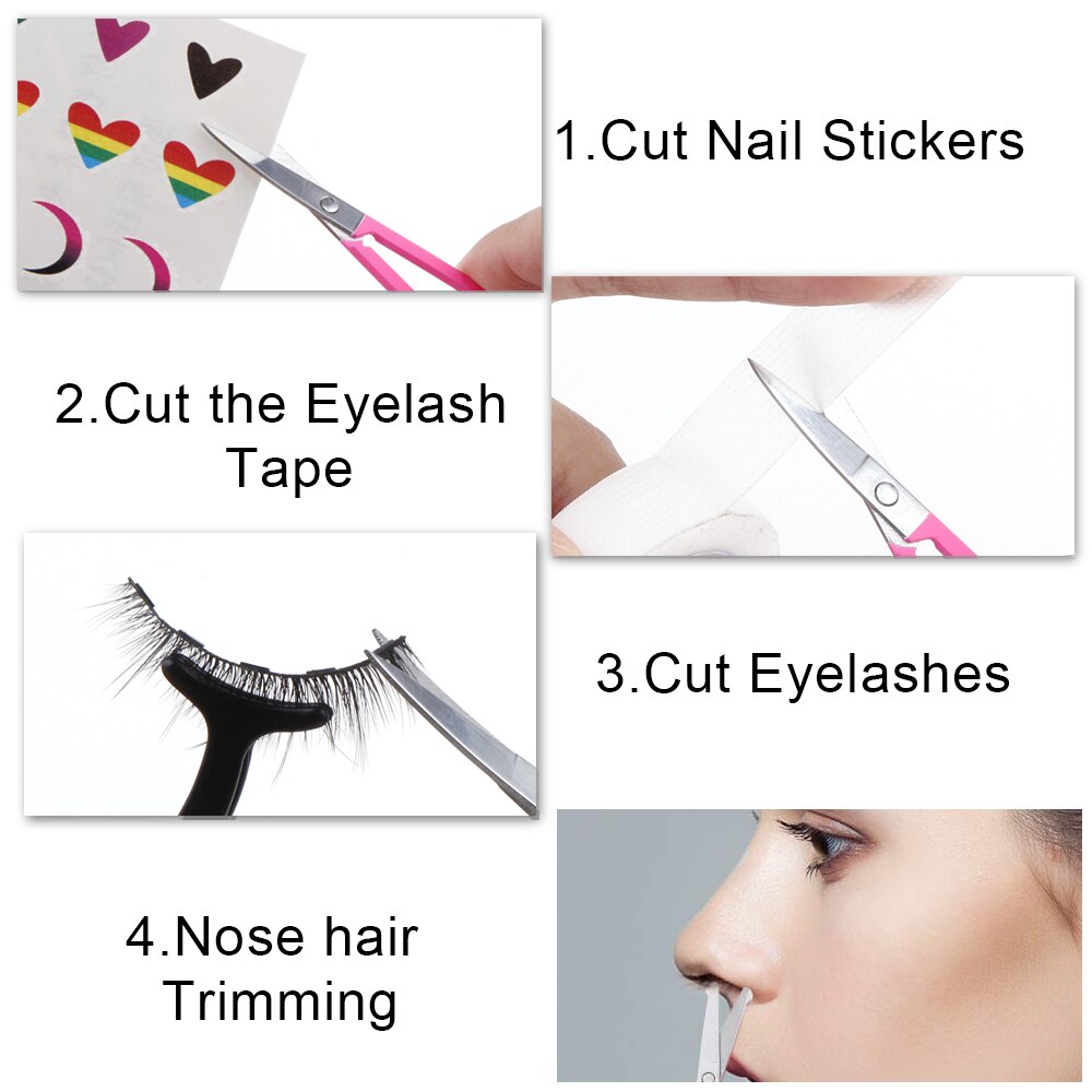 Nail Cuticle Scissors Manicure Curved Tip Nails Scissors Cuticles Remover Cutters Skin Nose Eyebrow Scissors Makeup Beauty Tool
