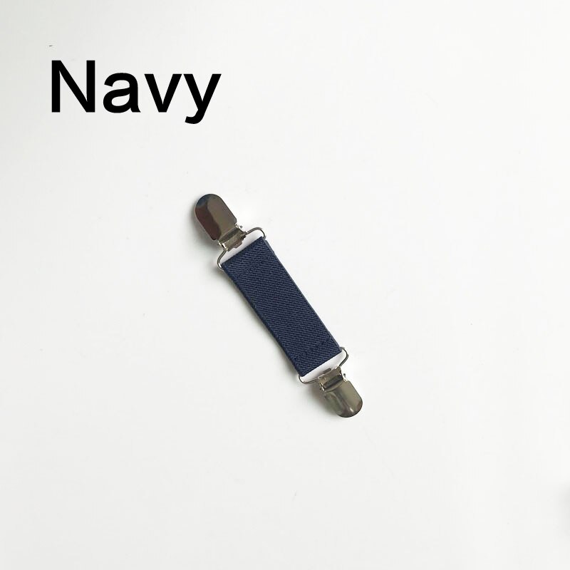 Clip en métal argenté pour robe et pantalon, vêtement, extension de ceinture, accessoire multifonction pour drap de lit fixe, canapé, 1 pièce: Navy