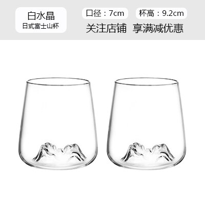 Vasos de cristal de estilo nórdico, vasos dobles transparentes, creativos, aptos para beber, gobetas y Verres, EK50GC: WHITE 2 pieces