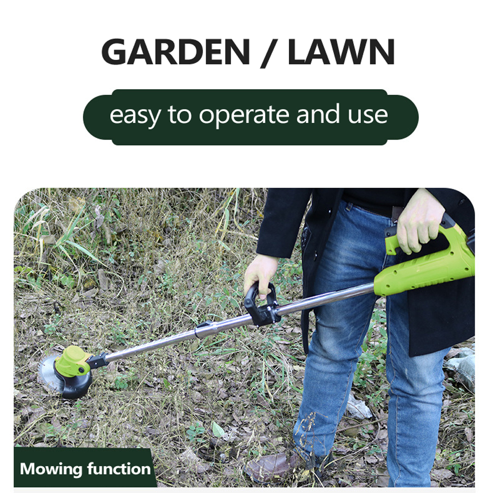 Electric Lawn Mower Agricultural Cordless Weeder 24V Lithium Battery Portable Garden Pruning Tool Grass Trimmer Brush Cutter