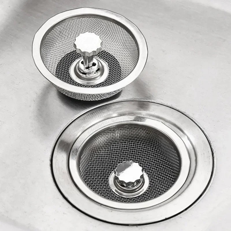 Filtro de acero inoxidable para fregadero de cocina, coladores de malla para alcantarillado, bolsas de malla desechables para filtro de fregadero, drenaje de suelo de baño, filtro de residuos de pelo