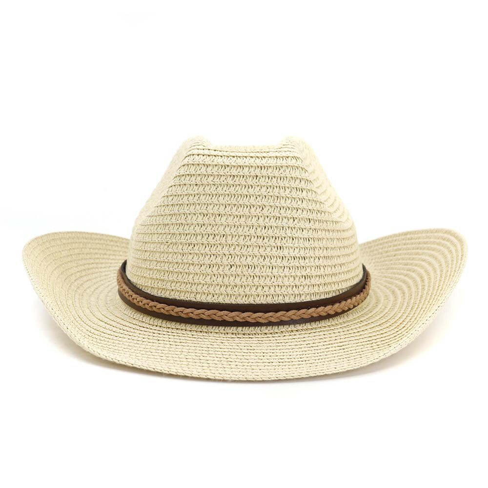3 Stück Cowboy Strohhüte – Verstellbar, Breite Krempe Für Damen & Herren (Beige, Weißer & Dunkler Kaffee)
