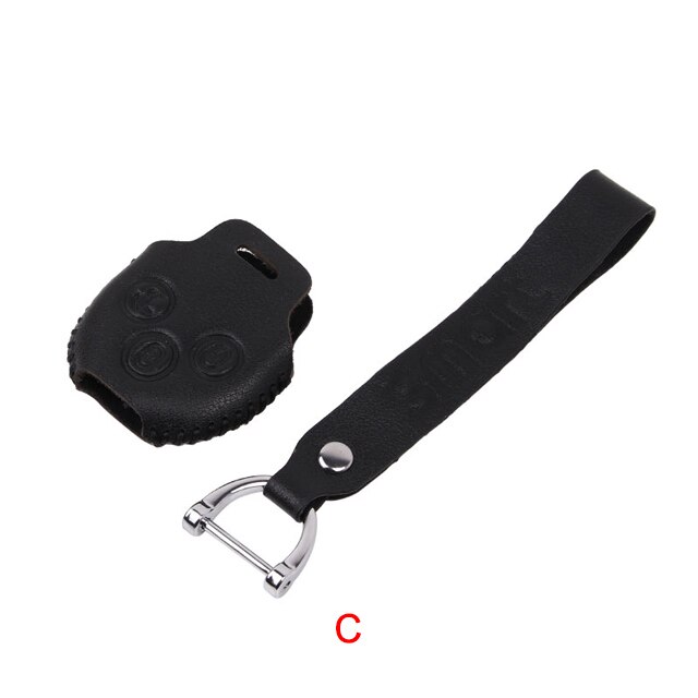Funda de cuero para llave de coche, carcasa para llave remota para Mercedes Smart Fortwo Forfour 453, accesorios de decoración de estilo: 451 black
