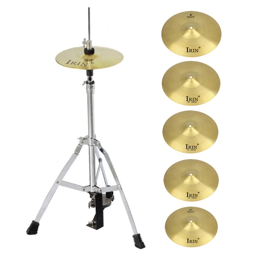 Exquisite Drum Set Cymbals Splash/Crash/Hi Hat for Drummer Beginners