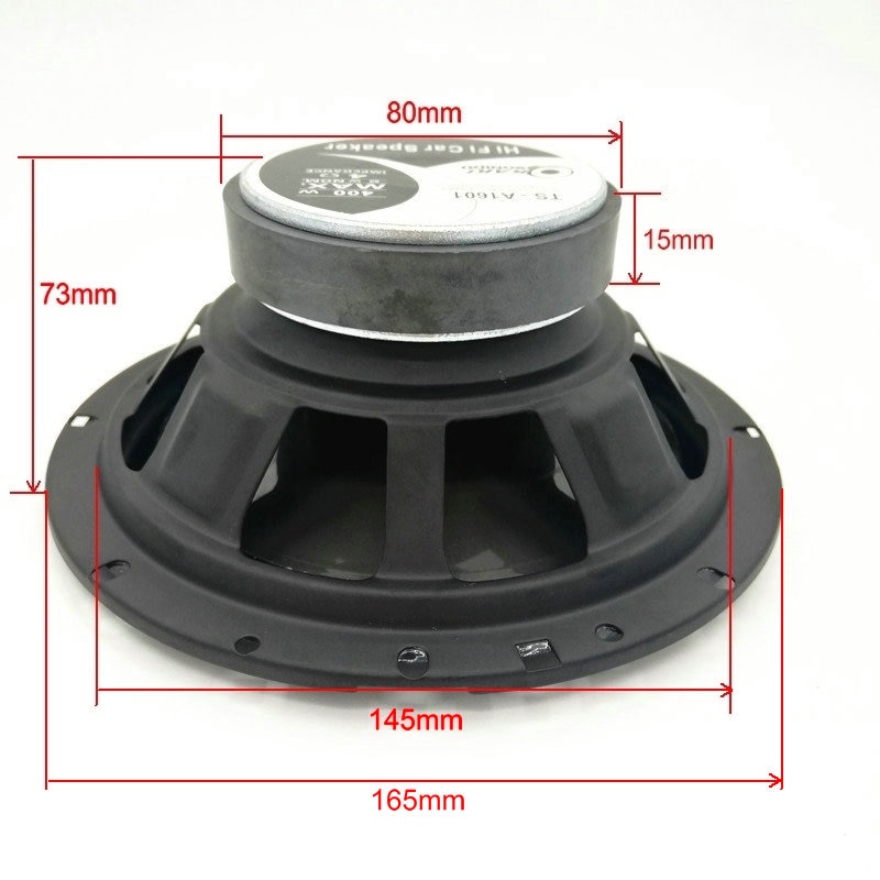 2 stks/partij 4 Manier 400 w 6.5 inch Coaxiale Auto Speaker Stereo Audio Accessoires Auto Luidsprekers