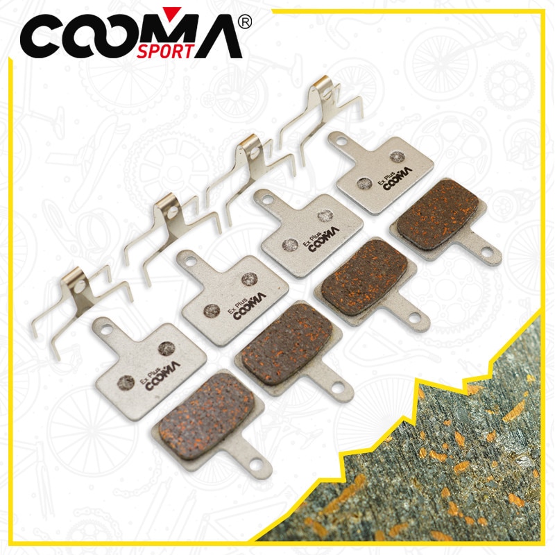 Freno de disco de bicicleta almohadillas para SHIMANO M375 M395 M486 M485 M475 M416 M446 M515 M445 M525 freno de disco, respaldo de aleación de aluminio, 4 pares