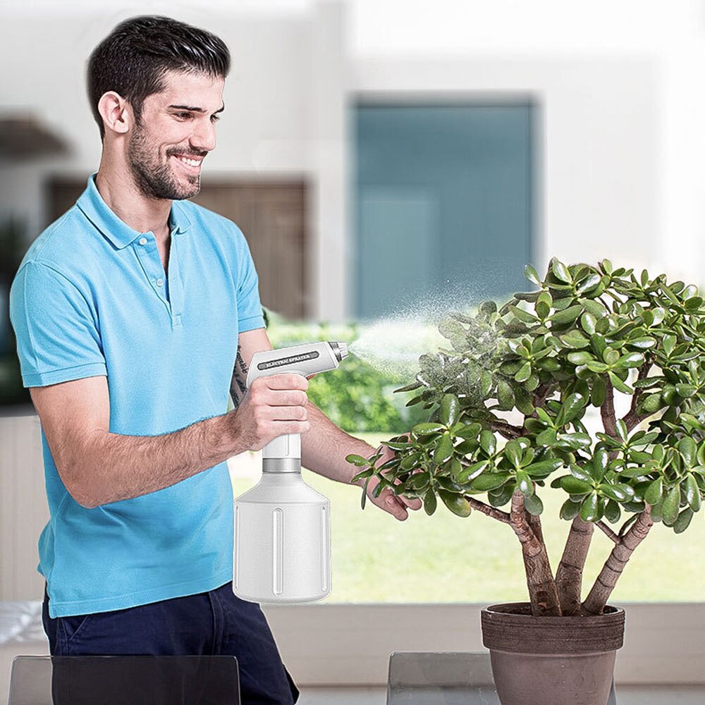 Regadera eléctrica con USB para interiores y exteriores, pulverizadores eléctricos, botella de agua, rociador de niebla, pulverizador eléctrico desinfectante, herramientas de jardín