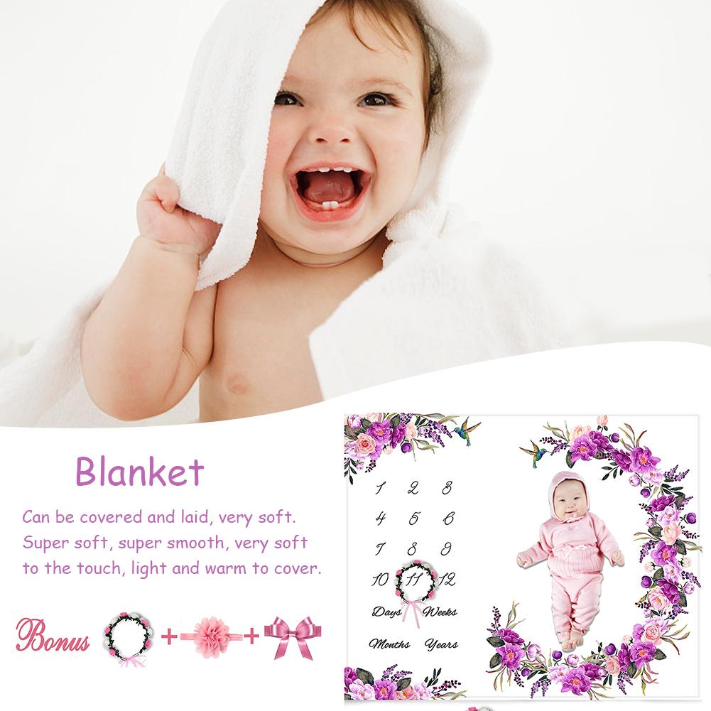 Baby Baby Deken Foto Fotografie Prop Flanellen Deken Achtergrond Doek Kalender Baby Jongen Meisje Fotografie Stoffen Accessoires