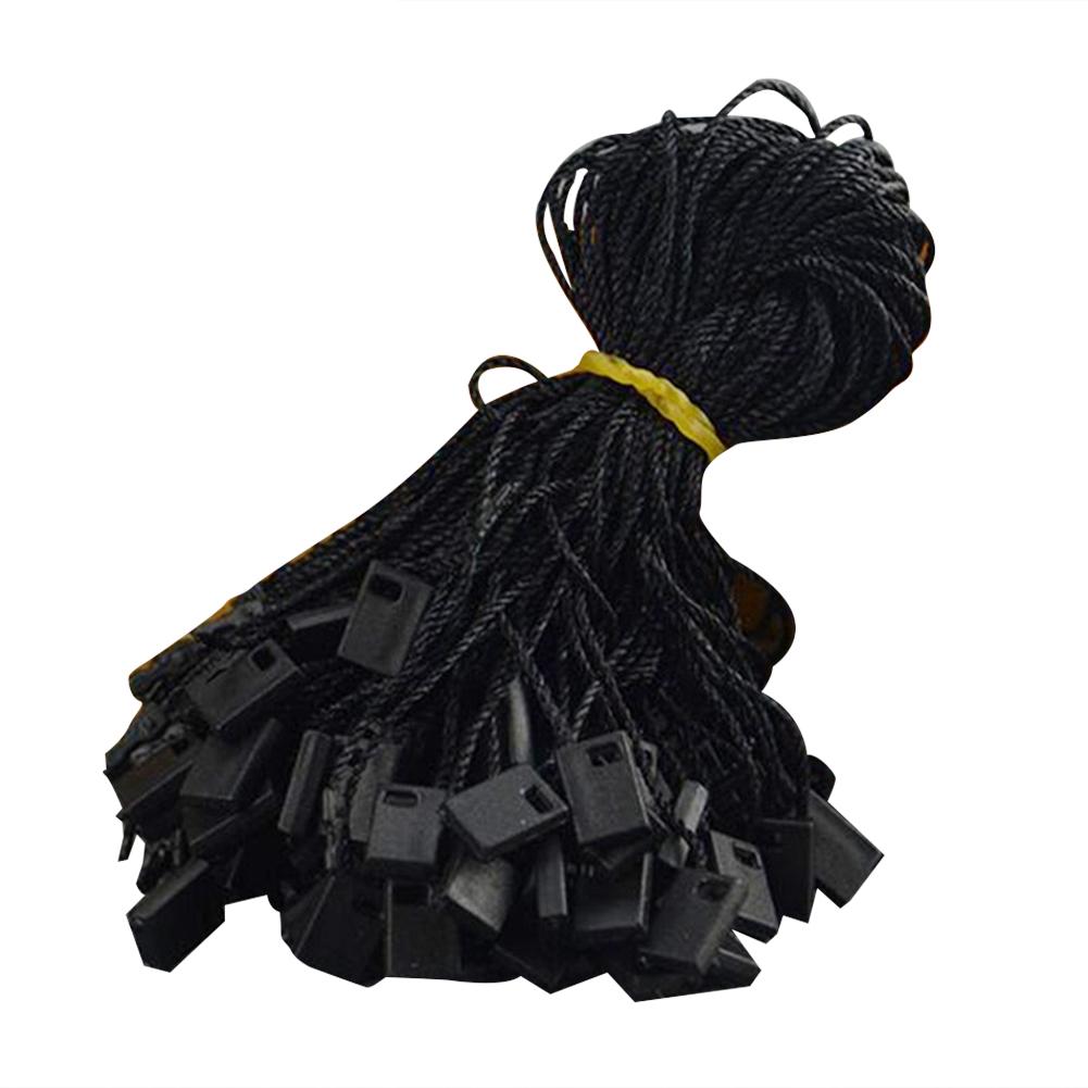 1000 Stks/pak Zwart Wit Kleding Hang Tag String Hang Tag String Koord Voor Kledingstuk Rijgen Prijs Hangtag Seal Tag: Black