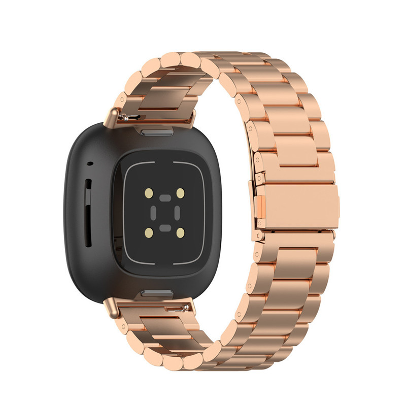 Stal stalowy pasek dla Fitbit Versa 3 4 zegarek metalowa bransoletka pętla dla Fitbit Sense 2 Versa 3 4 bransoletka zamienna zespół: Czerwony czarny / 13mm