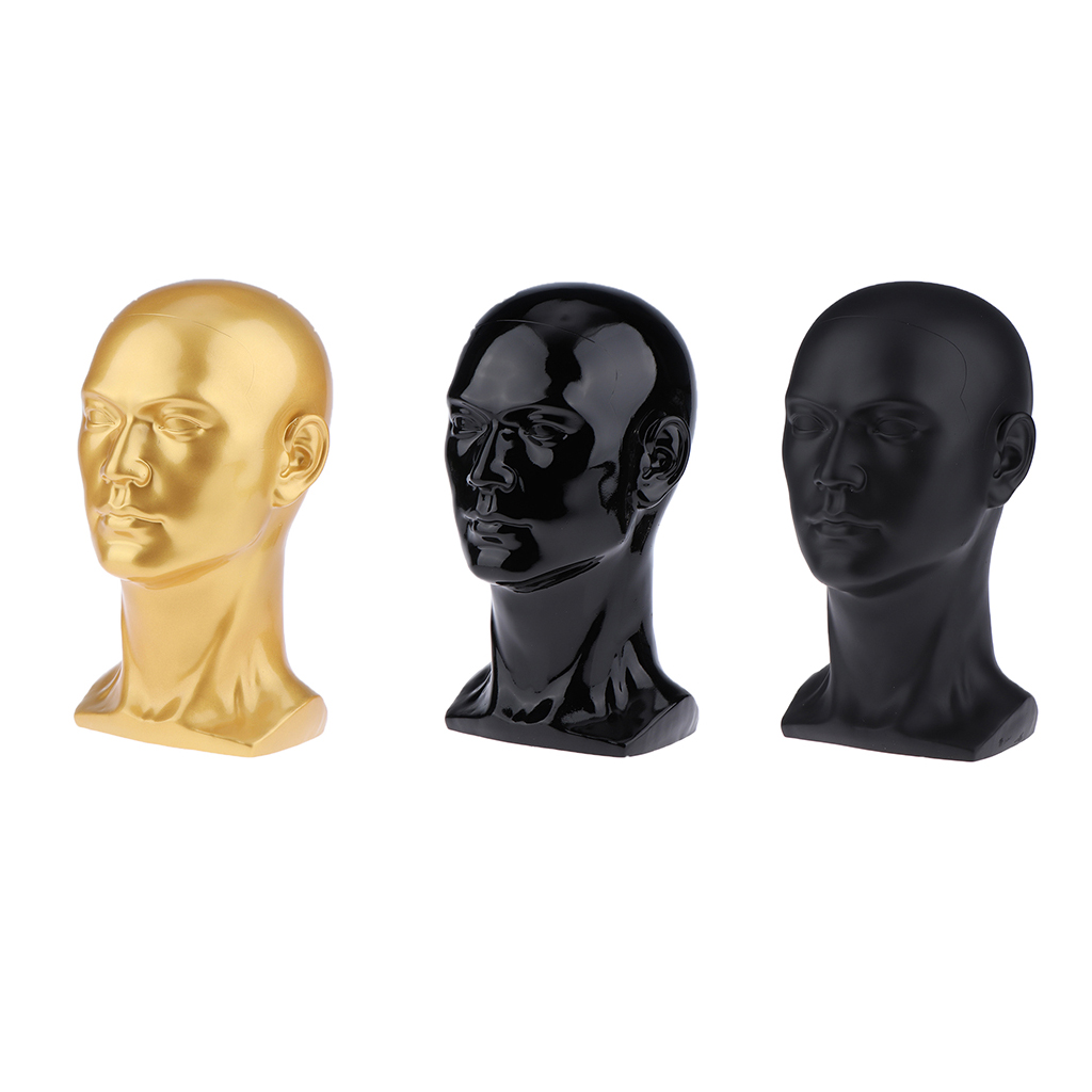 Male Mannequin Manikin Head Lightweight Showcase Display Stand Model Perfect in Salon Home Display Wigs,Hats,Caps
