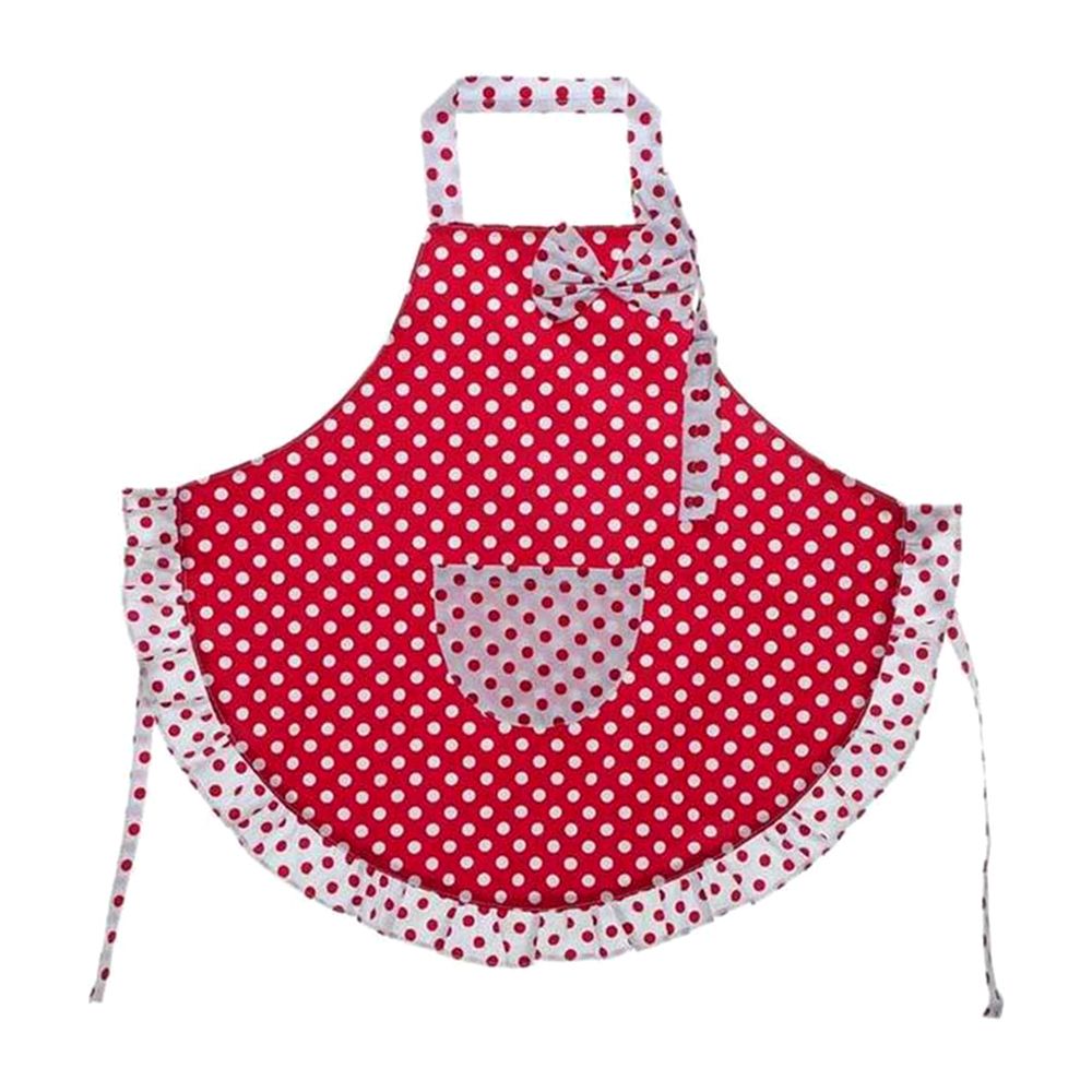 Tablier de cuisine Kawaii pour enfants, 2 couches de tissu à volants, motifs à pois, accessoires de cuisine