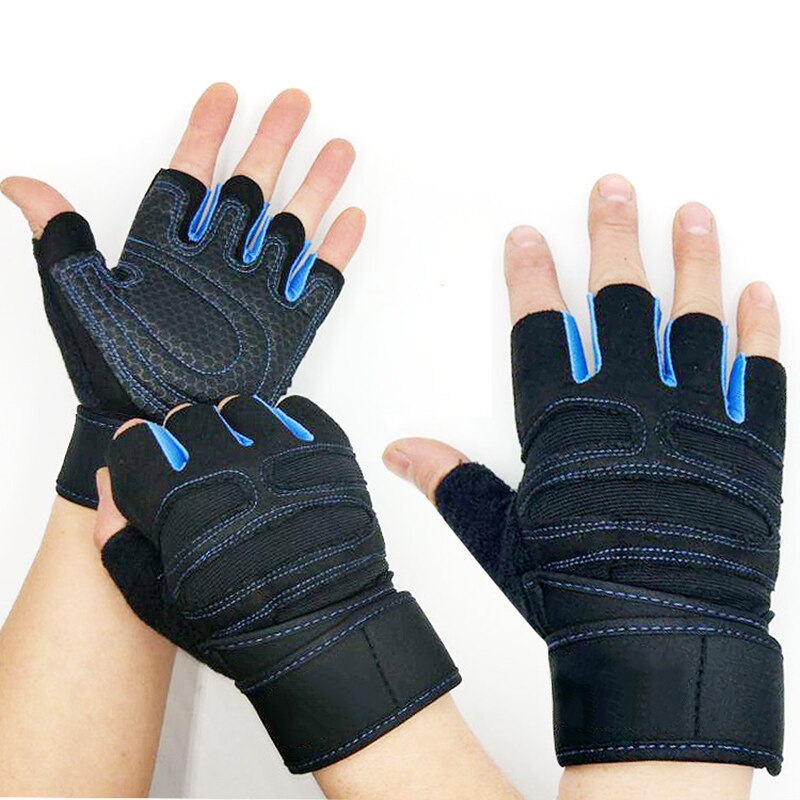 Finger gym fitness handsker med håndleds wrap support til mænd kvinder crossfit træning magt løfteudstyr