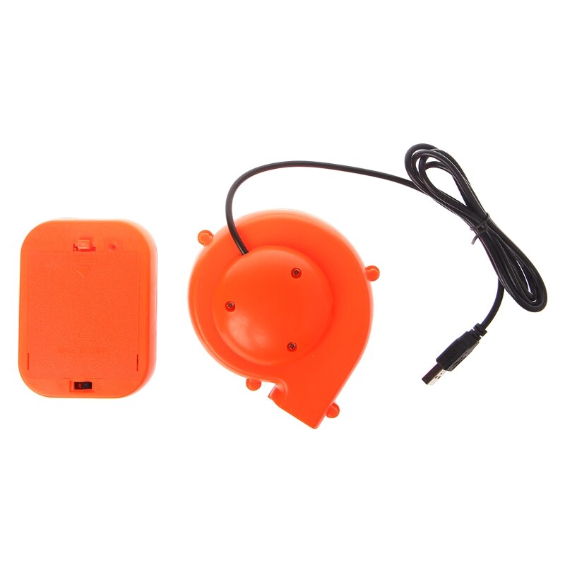 Elektrische mini-ventilator luchtblazer voor opblaasbaar speelgoedkostuum pop op batterijen usb