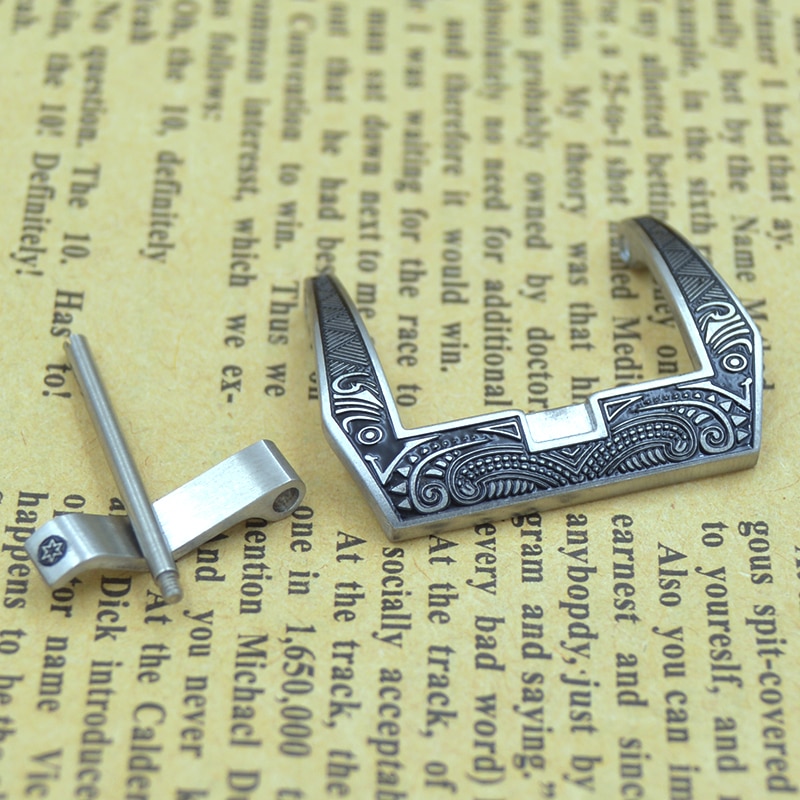 18mm 20mm 22mm 24mm 26mm massief roestvrij staal zilveren herenhorlogeband sluiting retro metalen leren horlogeband riem gesp riem