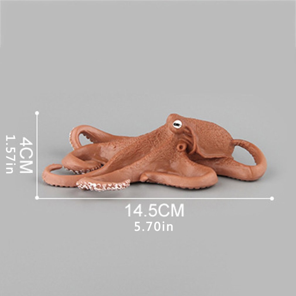 Simulation Great White Shark Whale Shark Marine Biology Model Turtle Penguin Underwater World Children'S Animal Toys: Octopus