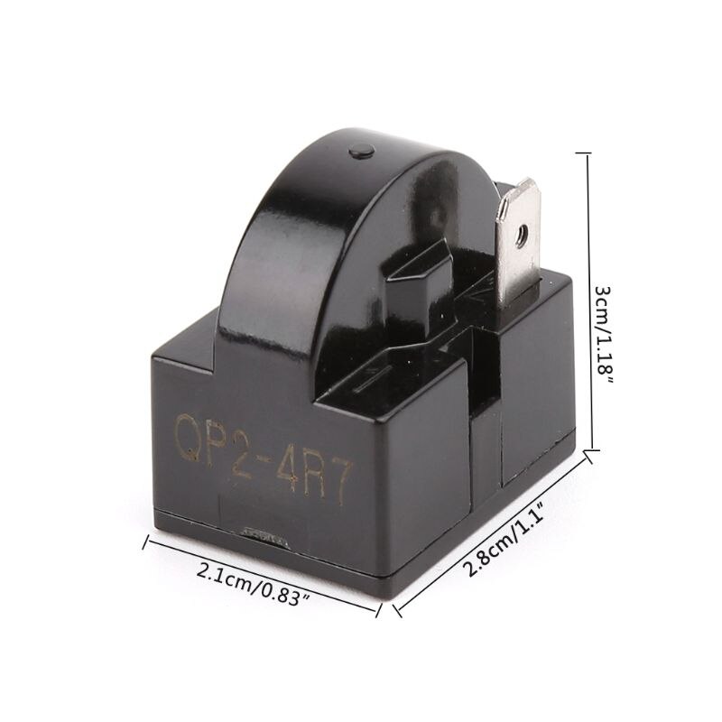 Qp2-4.7 startrelæ  qp2-4 r 7 4.7 ω 1 pin køleskab ptc starter til kompressor